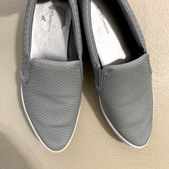 Gray BCBG Leather Flats - Picture 2 of 4